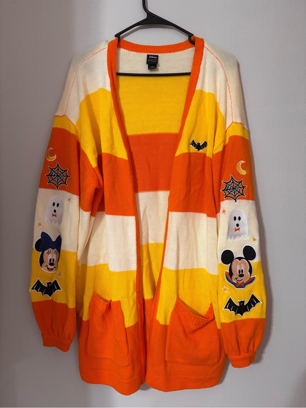Disney Orange, Yellow & Cream Striped Halloween Cardigan
